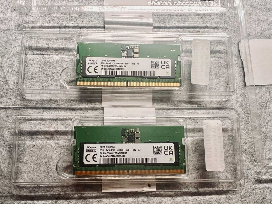 Pamięć RAM DDR5 SO-DIMM 16GB Do Laptopa (2×8GB)  *KOREA*