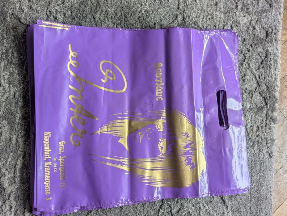 Okazja! Zestaw 28 małych reklamówek austriackich - torebek zakupowych!