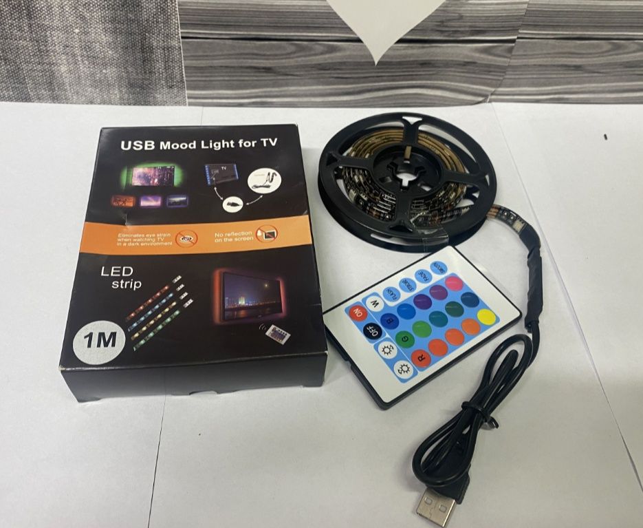 Taśma led pilot 1m kolorowa do telewizora rgb