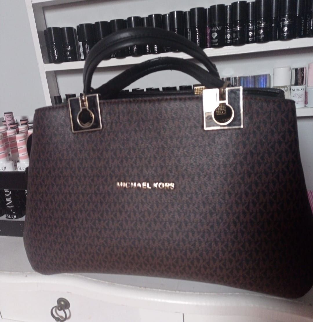 MICHAEL KORS torebka brąz czarna shopper