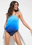 B.P.C tankini asymetryczne siateczkowe cieniowane r.38