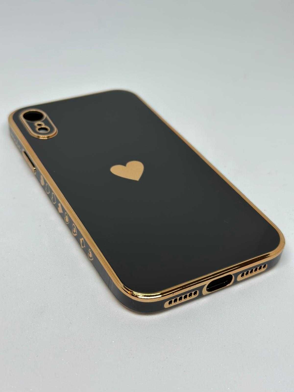 Obudowa Iphone XR Etui Case Czarne z Serduszkiem kod 425