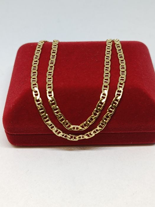 Złoty łańcuszek splot Gucci dł.55cm, złoto próby 585