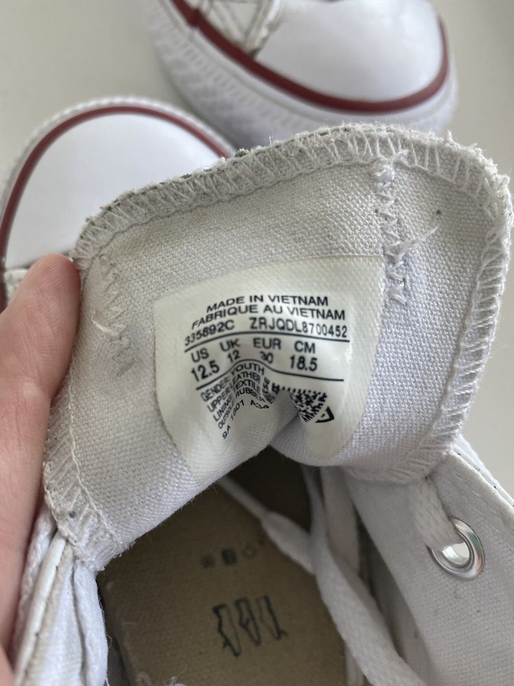 Кеды Converse, оригинал, кроссовки 30-31 разсер, 18,5 см.