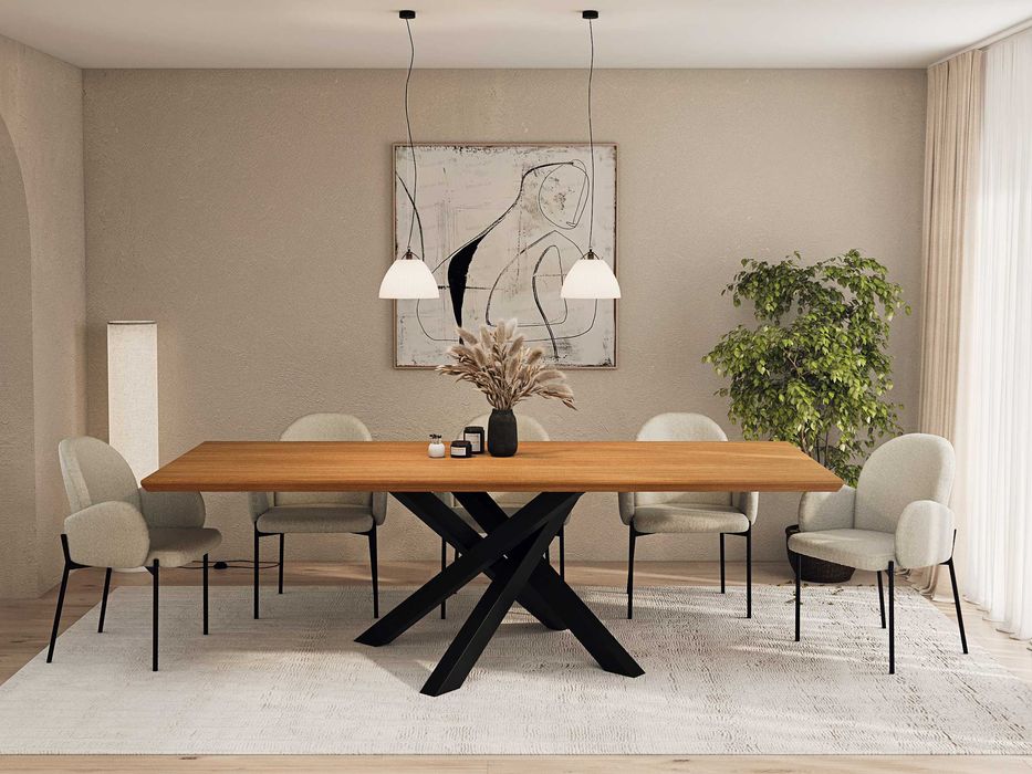 Stół premium lity drewniany dębowy jadalnia salon dostępny od ręki