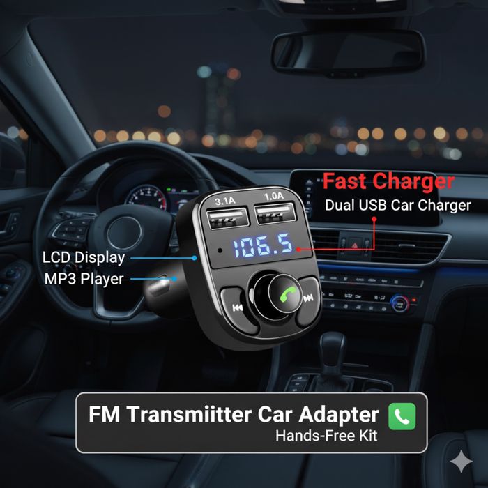 FM модулятор з Bluetooth / Трансмітер в авто / Адаптер у прикурювач