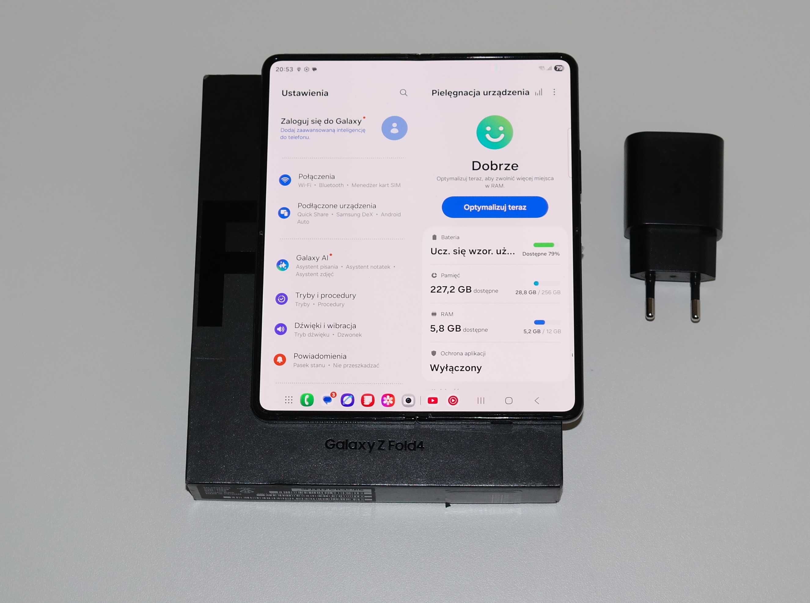 Samsung Z Fold 4 DS, 12/256GB, Czarny + Gratis, Idealny