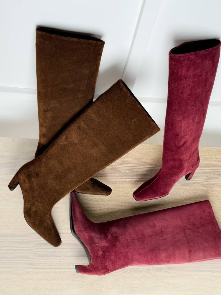 Buty burgund zamszowe L’estrosa