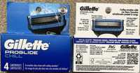 Оригинал США 100% Gillette 4шт, PROGLIDE SHIELD,Chill, лезвия, лосьон