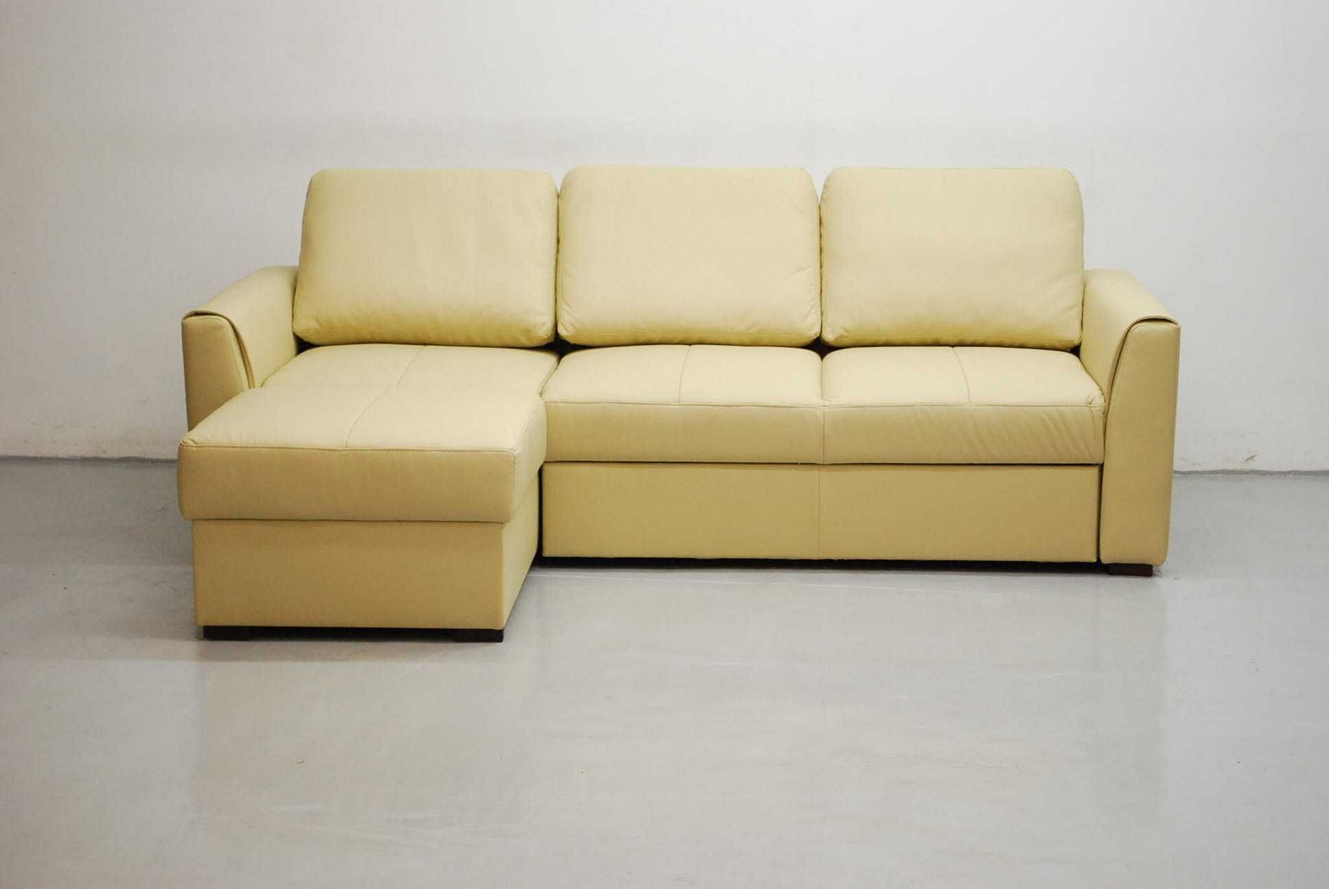 narożnik SKÓRA naturalna funkcja spania pojemnik , 1100a, sofa, salon