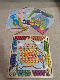 Drewniana układanka Montessori mozaika obazkowa