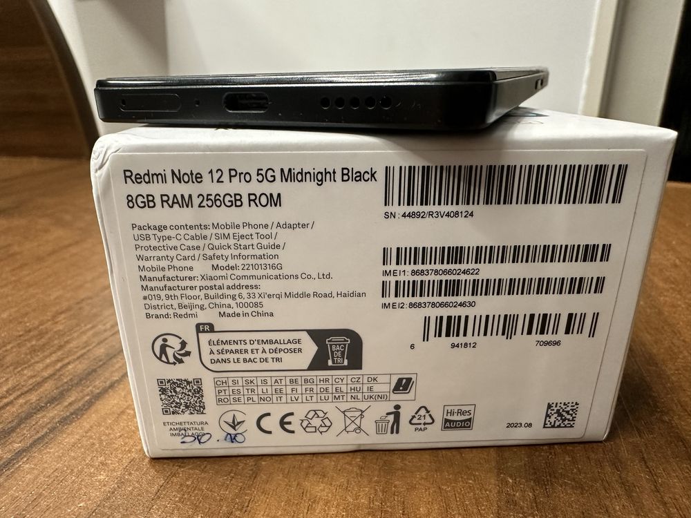 Xiaomi Redmi Note 12 pro 5 g 8/256GB