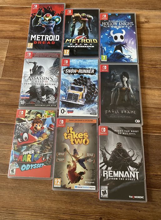 Nintendo Switch: Ведьмак, Soul Reaver, Metroid, Super Mario, Batman.