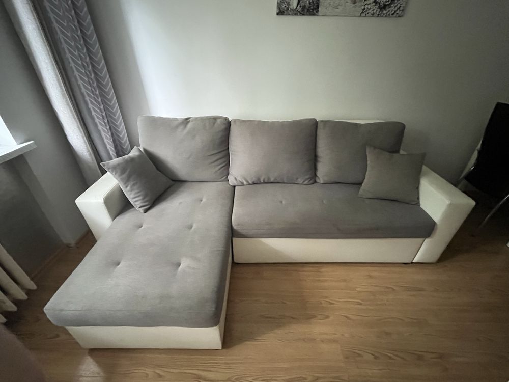 Narożnik rozkladany pojemnik na posciel