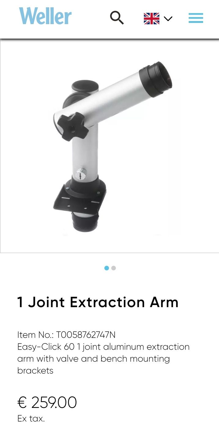 Extrator fumos soldadura Weller