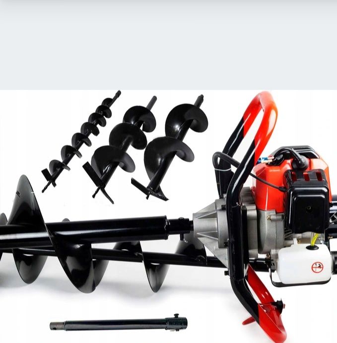 Wiertnica glebowa świder spalinowy, zagęszczarki, młot, Minikoparka