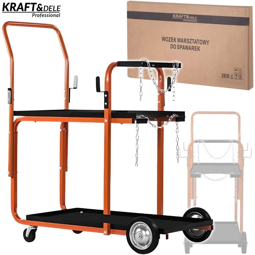 KRAFT&DELE Wózek Spawalniczy Do Spawarek Mig Mag Tig Półki Haki KD372