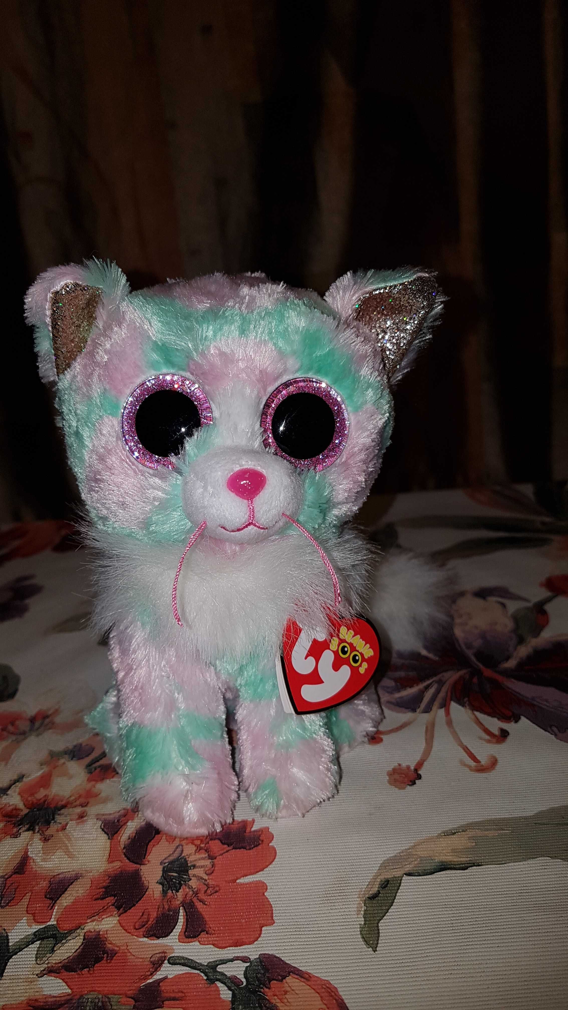 TY Beanie Boos кошка, котенок с пушистым хвостом OPAL 15 см