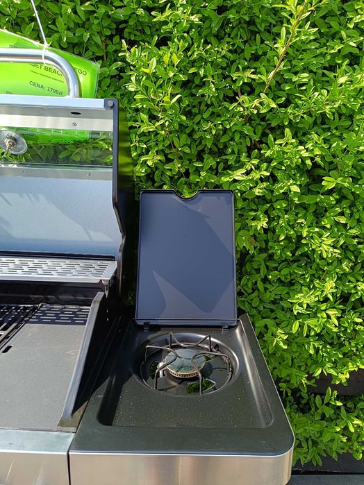 GRILL GAZOWY żeliwny ruszt EL FUEGO Sunset Beach Z SZYBĄ I PŁYTĄ !!!