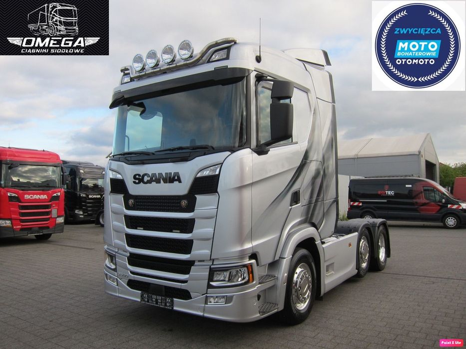 Scania S 500 // S500 // 500S / 6X2 PUSHER 70 Ton / poduszki przód // Full LED // Spr Z Niemiec  Omega Gniezno