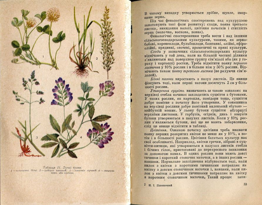 Пшеничний Н.І. Методика фенологічних спостережень у школі (1972)