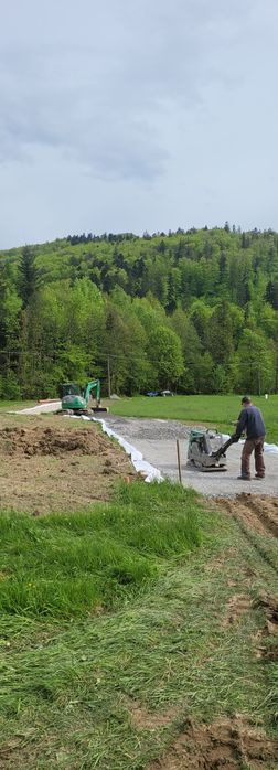 Budowa dròg dojazdowych,Usługi koparką,drenaż,pokrycia dachowe