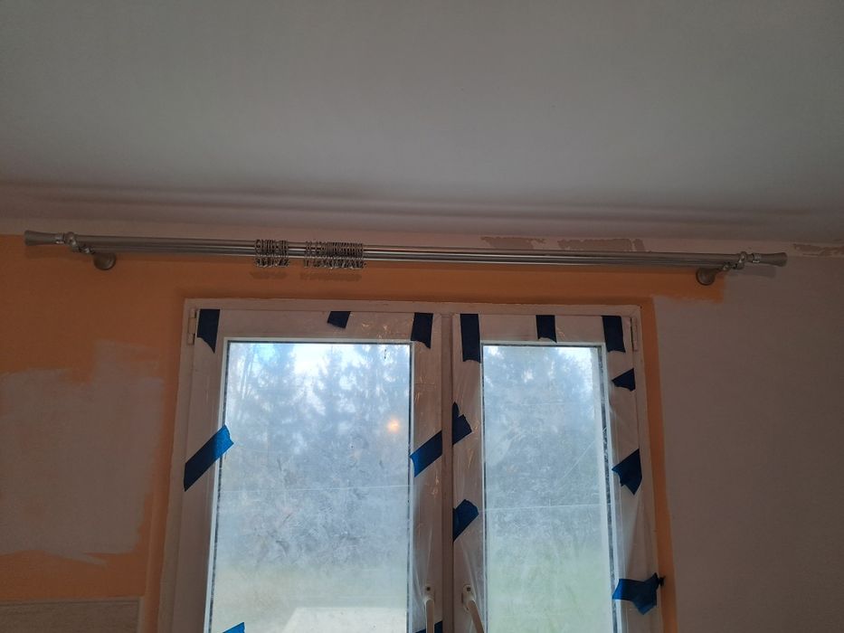 Karnisz podwójny 160 cm z żabkami