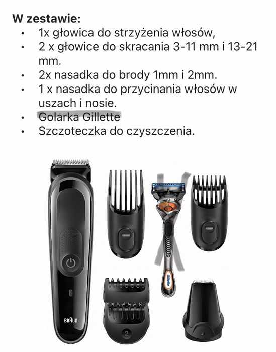 Trymer maszynka Braun mgk 3045 7in1