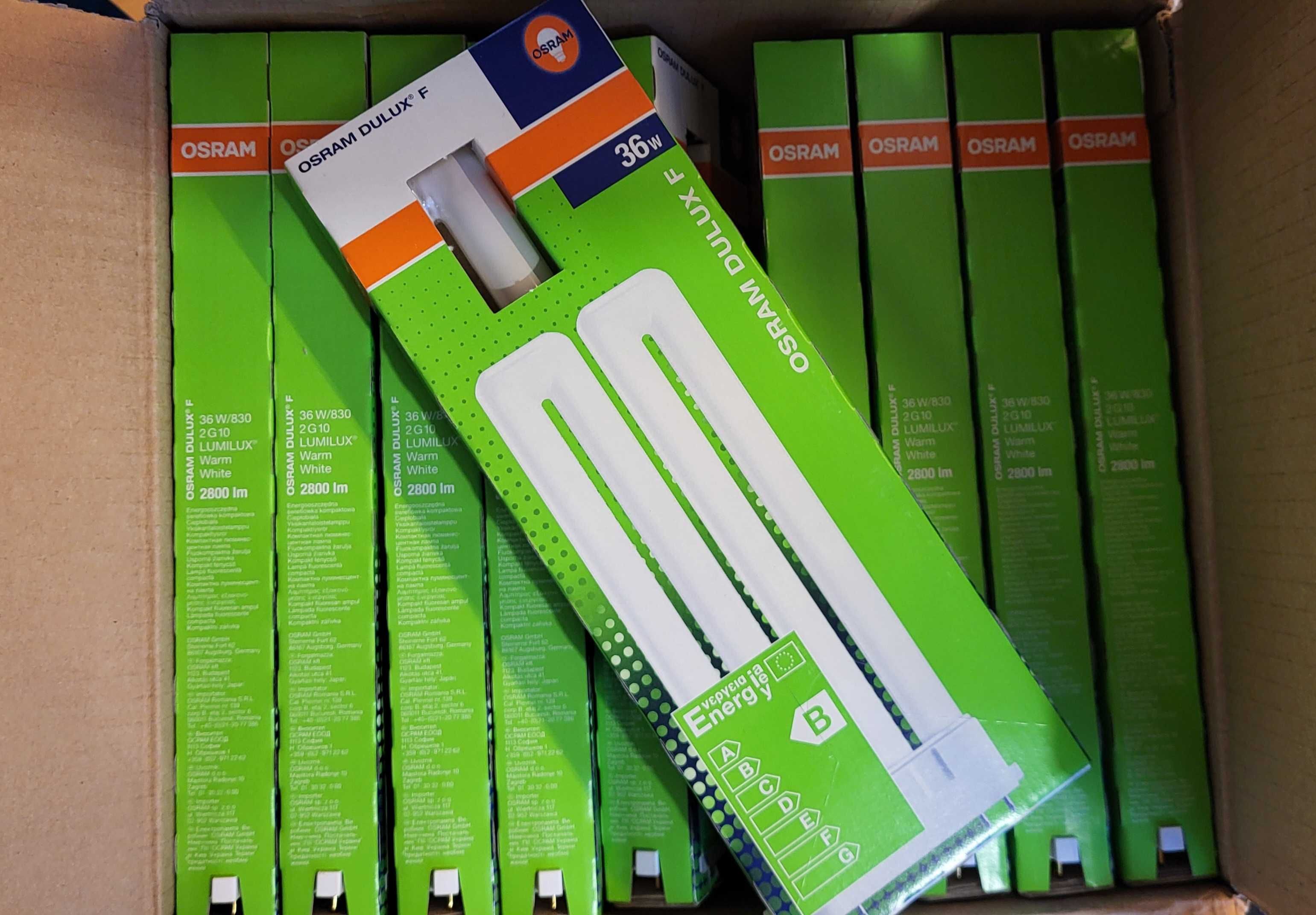 10x Świetlówka OSRAM DULUX F 36W/830 Warm White 2G10, japońskie