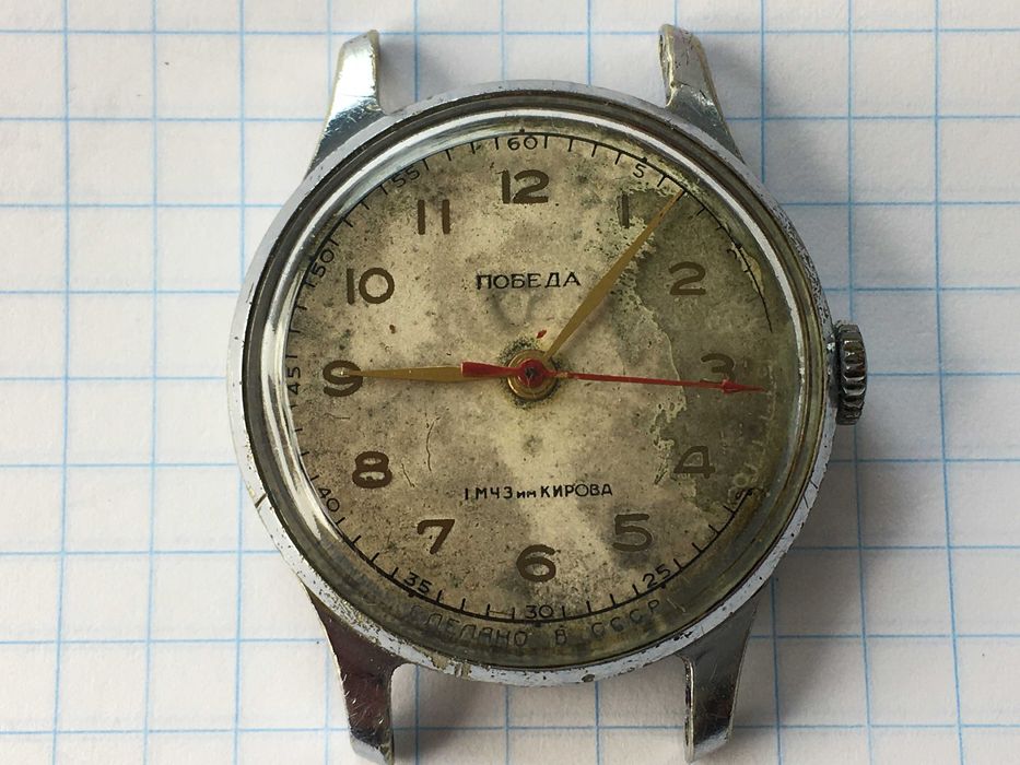 Часы механические Победа 1 мчз с цсс СССР не рабочие