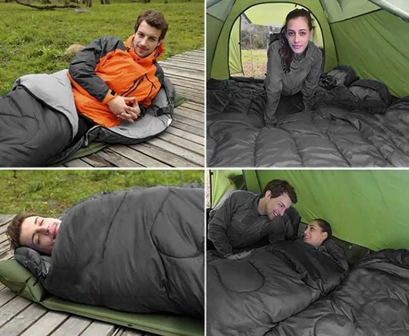 Zestaw: namiot + śpiwór | trekking, biwak, lato/zima, podróże