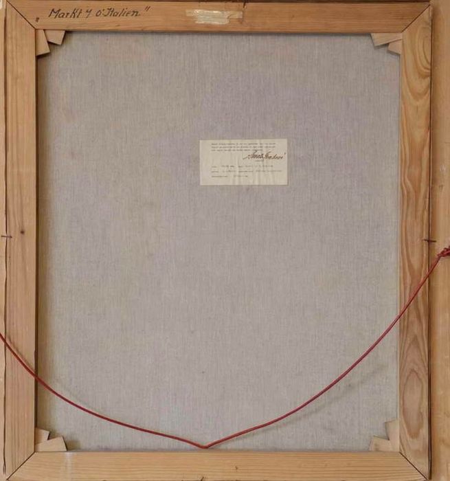 Obraz olejny Prof. Arnold Grabone (1896 - 1982) - ,,Targ we Włoszech"