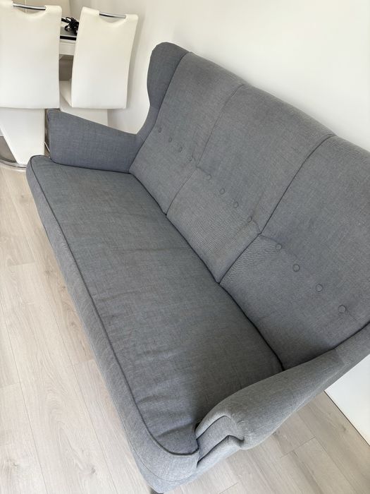 IKEA STRANDMON Sofa 3-osobowa fotel i podnozek