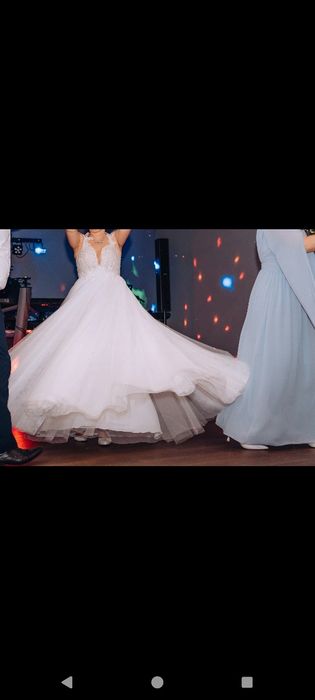 Suknia ślubna księżniczka brokat