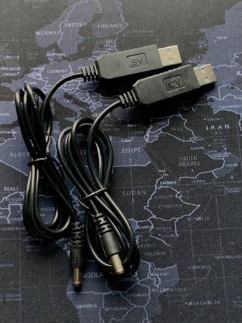 USB-DC 5v-9/12v кабель для роутера, підвищувач, перетворювач