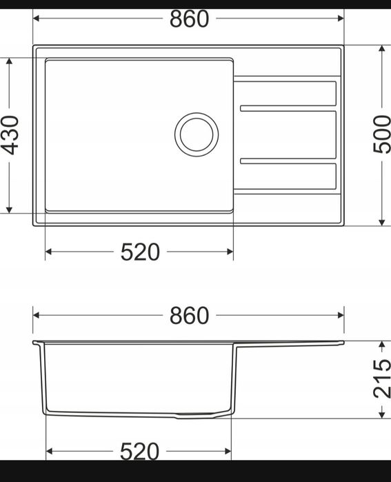 Zlewozmywak Miló EMPORIO Granit czarny