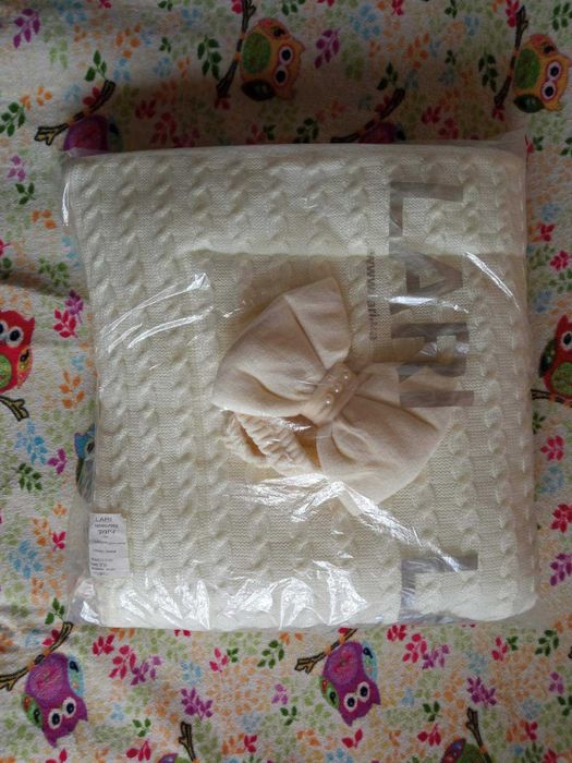 плед -  конверт на виписку з бантом Lari /зимовий/