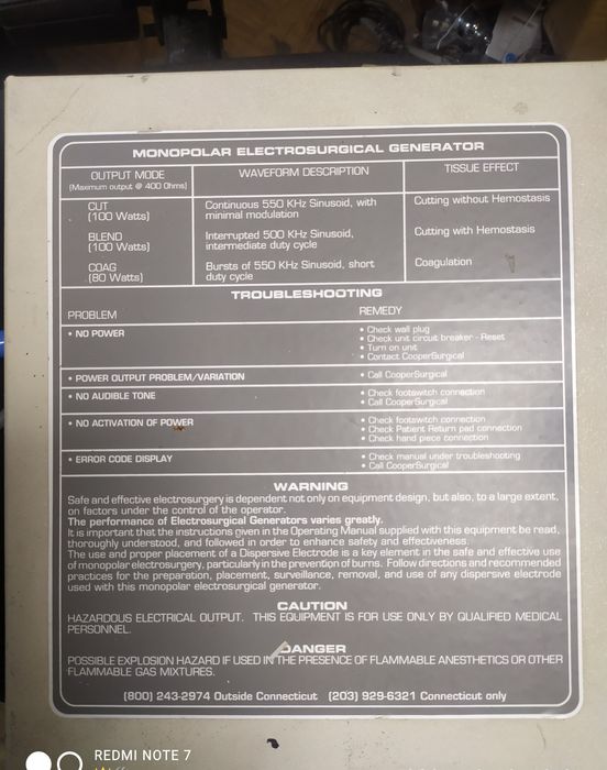 коагулятор монополярний виробництва США 100 вт,