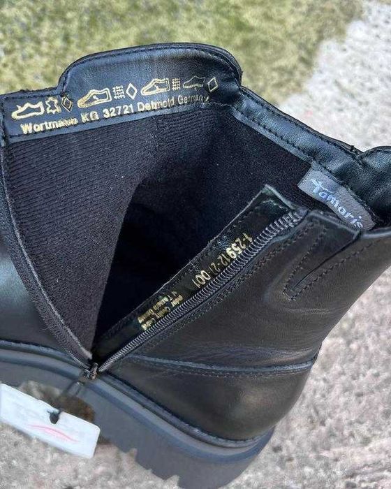 Комфортні шкіряні черевики «челсі» tamaris /німеччина/