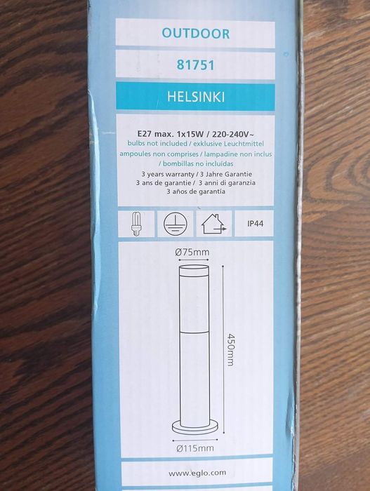 Lampa zewnętrzna stojąca