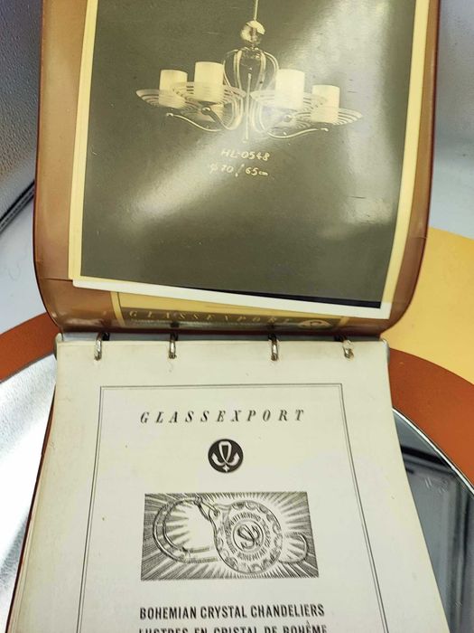 Art deco,katalog lamp,żyrandoli,Bohemia