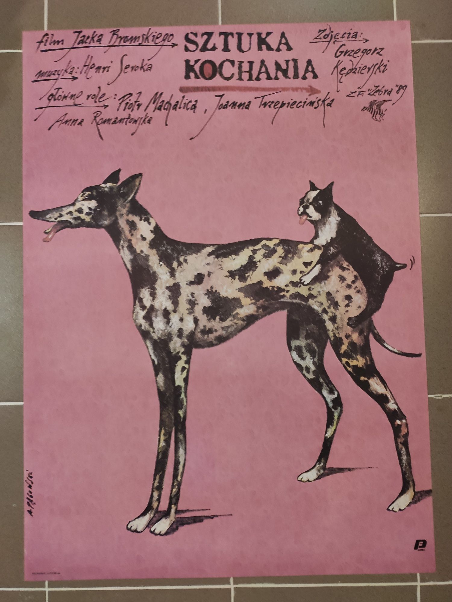 Plakat sztuka kochania Pągowski 1989 rok Oryginał
