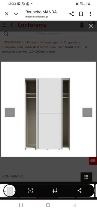 Roupeiro 2 portas correr sem uso