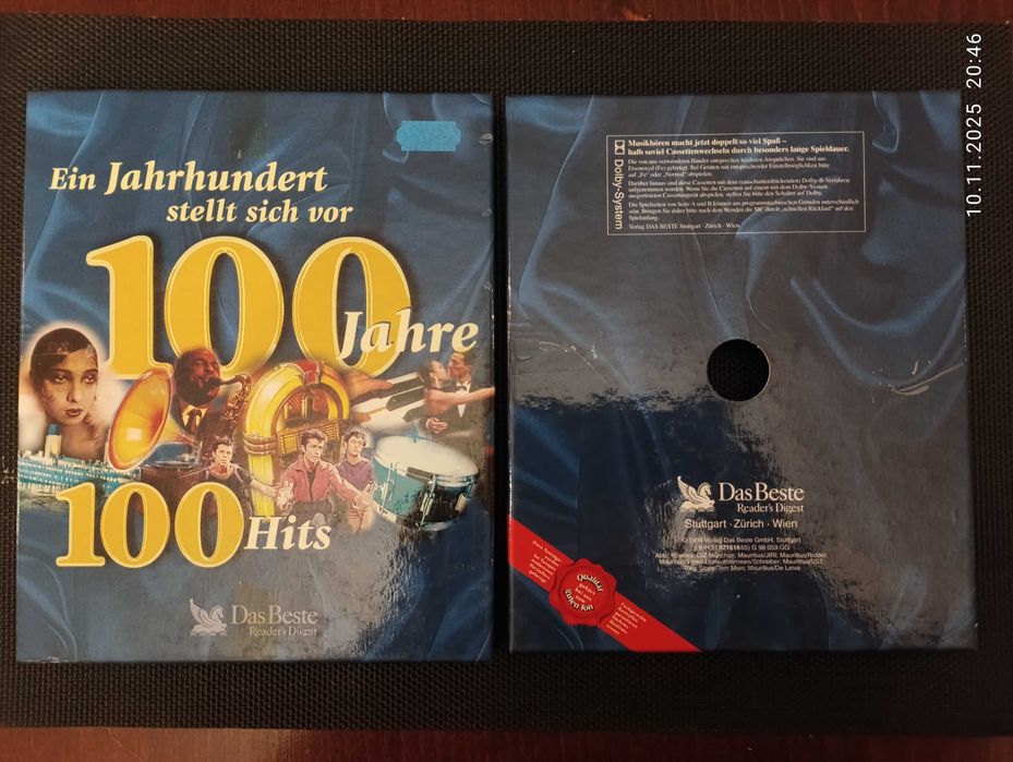 Kasety audio 5 szt. dla kolekcjonera Hity 1900rok -1999 rok