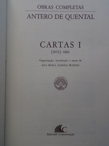 Cartas de Antero de Quental - 2 Volumes