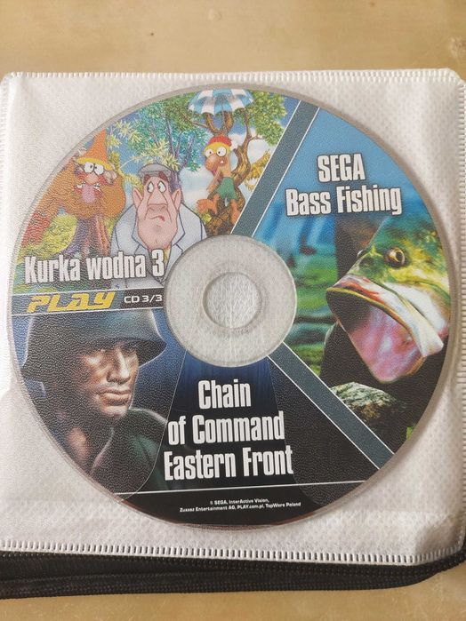 Płyta CD z 3 grami Kurka Wodna 3 SEGA Bass Fishing Chain of Command