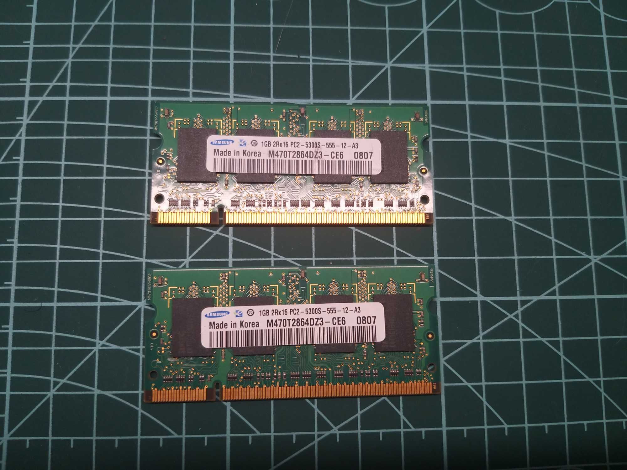 Memoria para Portátil: 2GB (1+1) RAM SAMSUNG