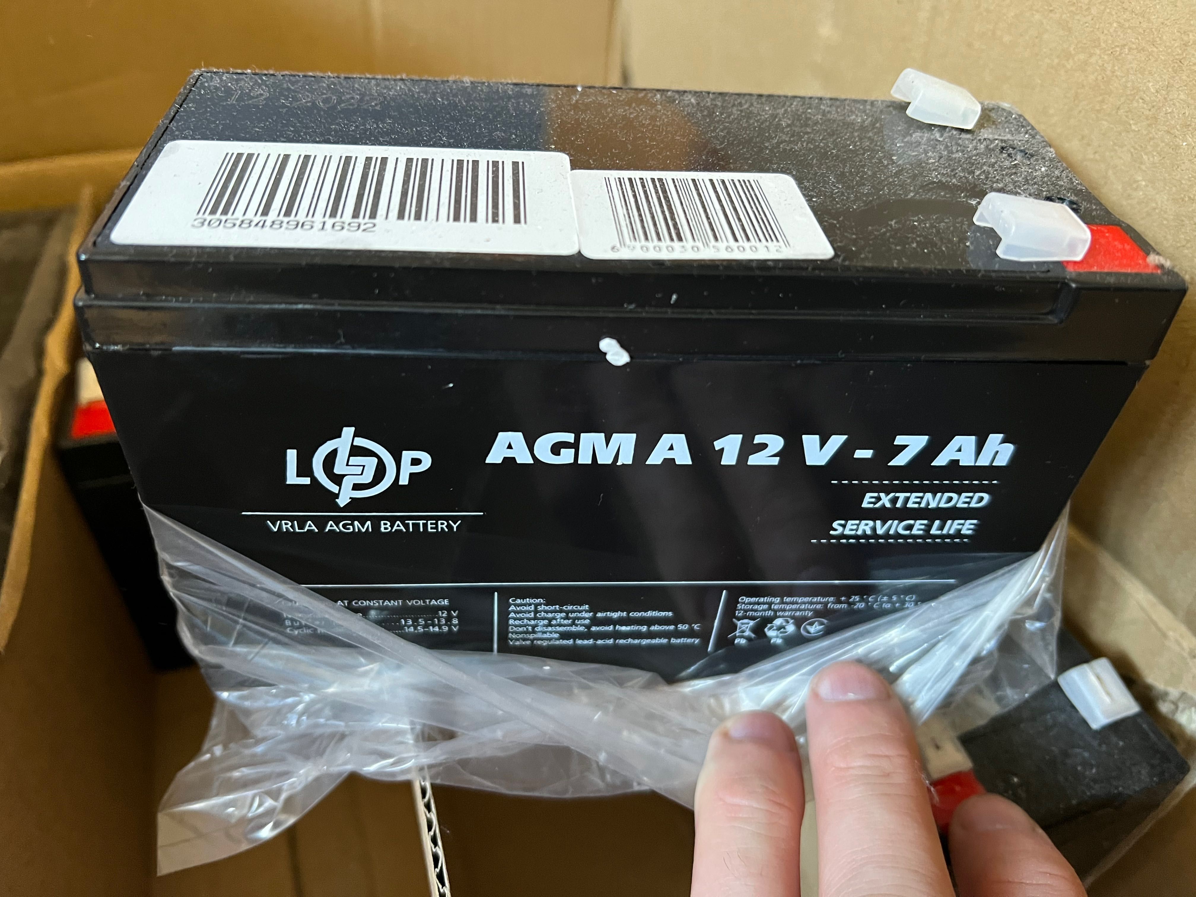 Аккумулятор AGM 12V 7Ah новий Logic Power