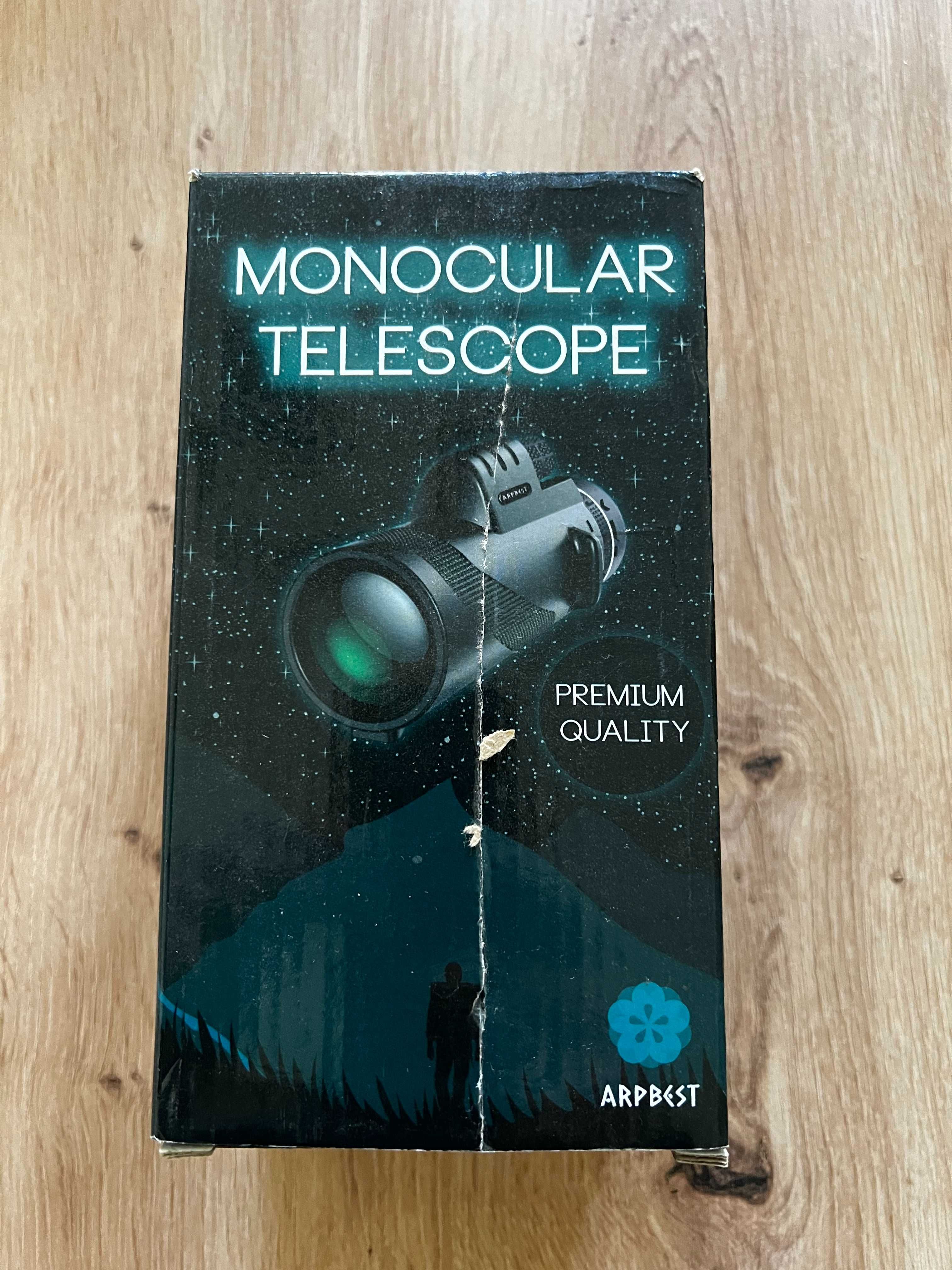 ARPBEST 12X50 Monocular - Teleskop z uchwytem na smartfona i statywem