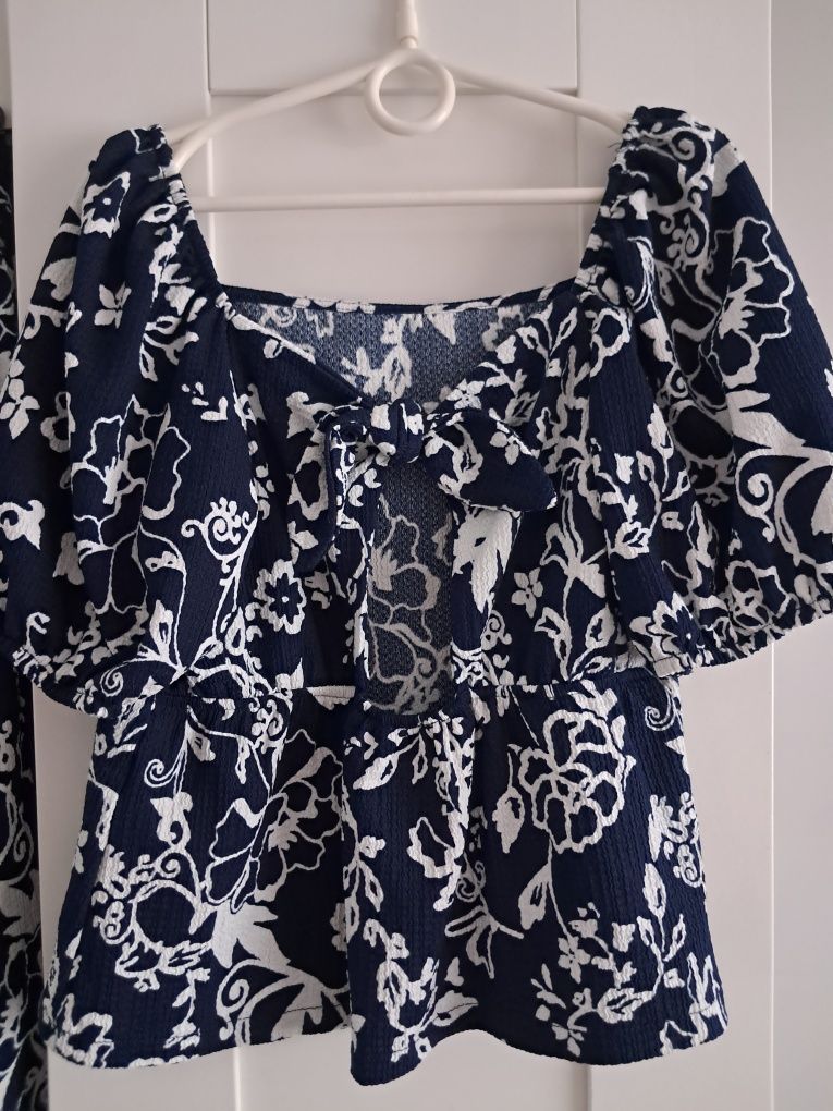 Komplet Zara spodnie bluzka elegancki rozmiar 140